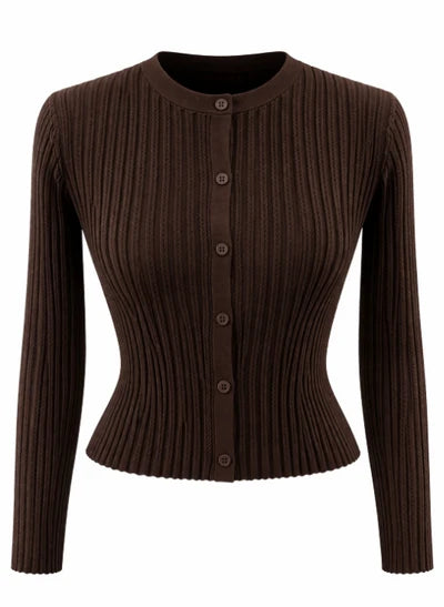 NUE-NUA7145 CHOCOLATE EMBER CARDIGAN