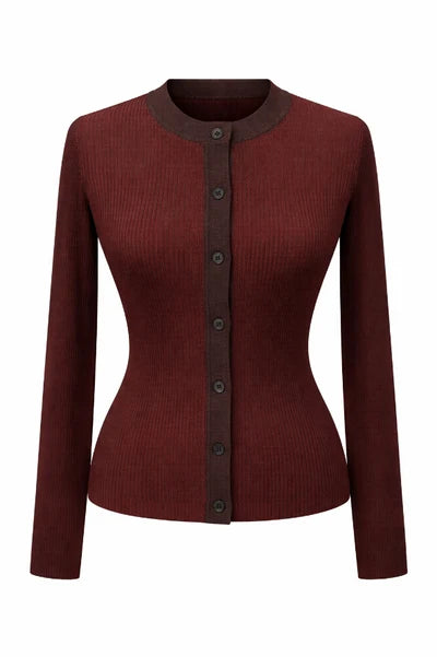 NUE-NUA7120 CHOCOLATE SOLANA CARDIGAN