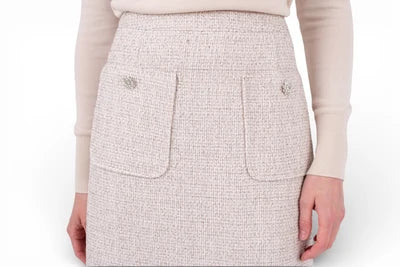 MUN-MNA7027 OAT RHINESTONE A-LINE SKIRT