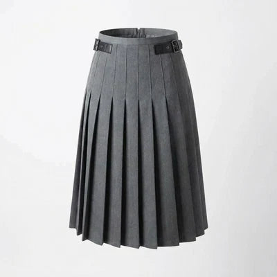 NUE-NUA7082 27" GREY NOCTURNE PLEATED SKIRT