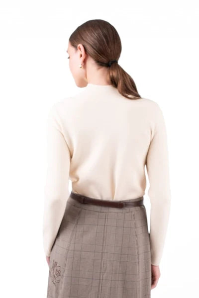 MUN-MNA7045 CREAM CLEO BOW TOP