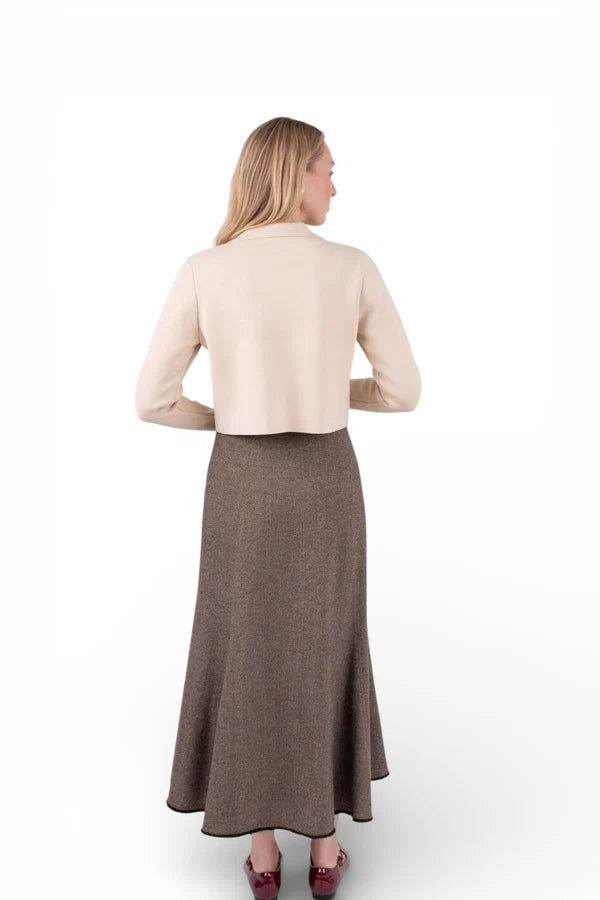 MUN-MNA7049 BROWN ESTELLE SKIRT