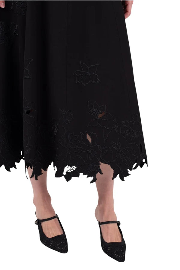 MUN-MNA7050 BLACK DEMI DETAIL DRESS