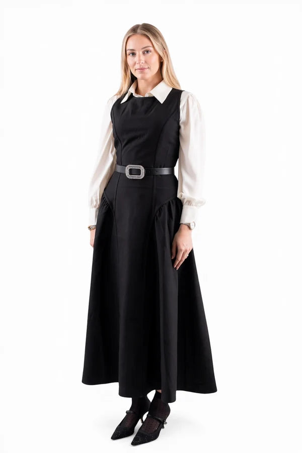MUN-MNA7061 BLACK DELINE SLEEVELESS DRESS