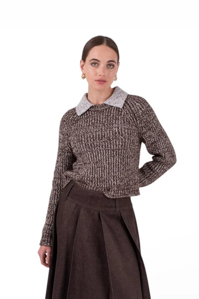 MUN-MNA7101 CHOCOLATE CELESTE TOP