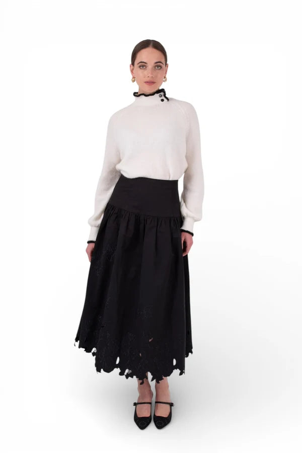 MUN-MNA7153 BLACK RIVELLE SKIRT