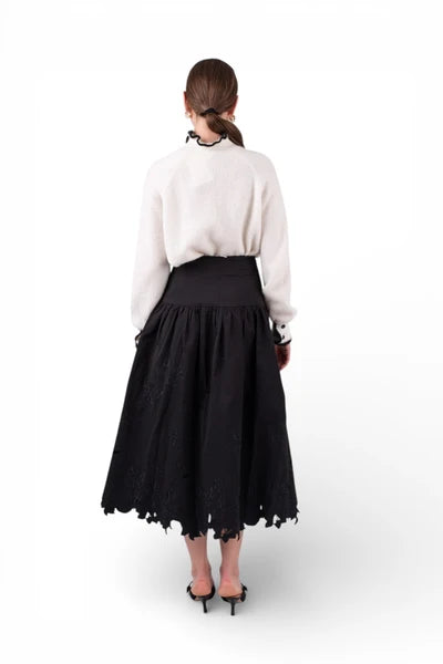 MUN-MNA7153 BLACK RIVELLE SKIRT