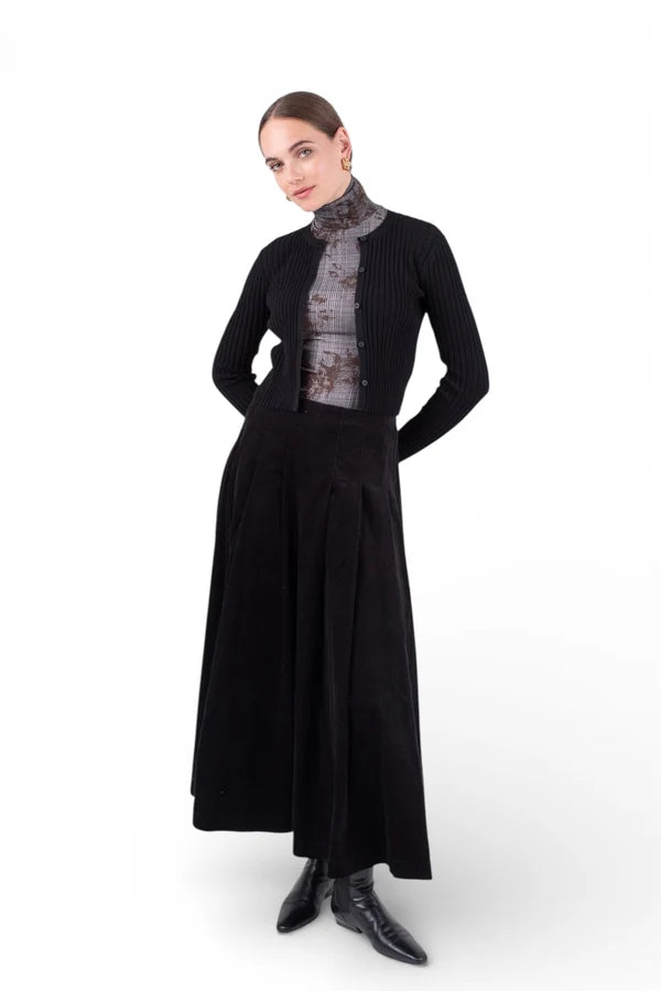 NUE-NUA7103 BLACK ASHEN SKIRT