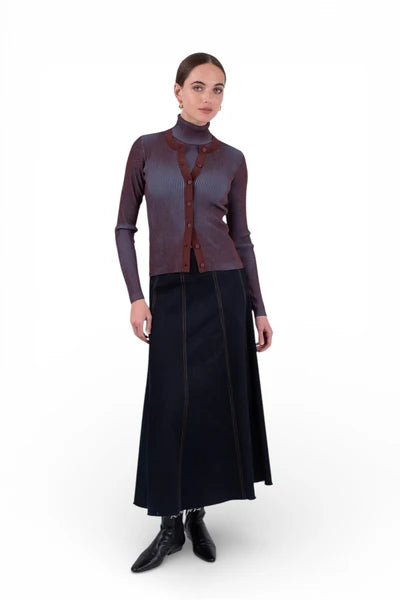 NUE-NUA7120 WINE SOLANA CARDIGAN