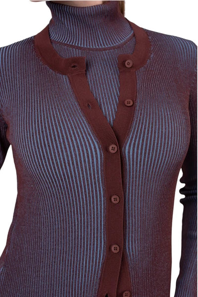NUE-NUA7120 WINE SOLANA CARDIGAN