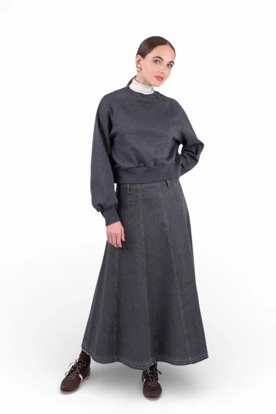 NUE-NUA7136 GUNMETAL SELA SWEATSHIRT