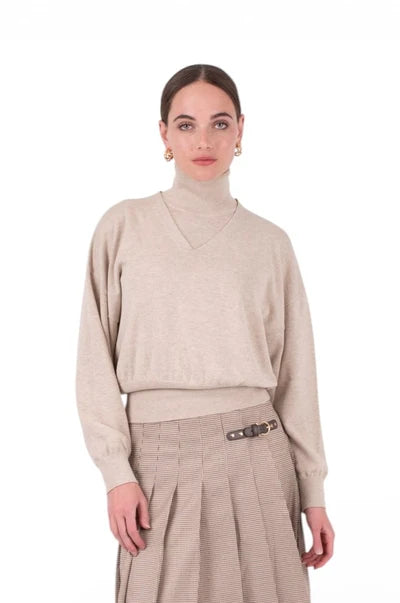 NUE-NUA7109 OAT BELLE HIGH NECK TOP