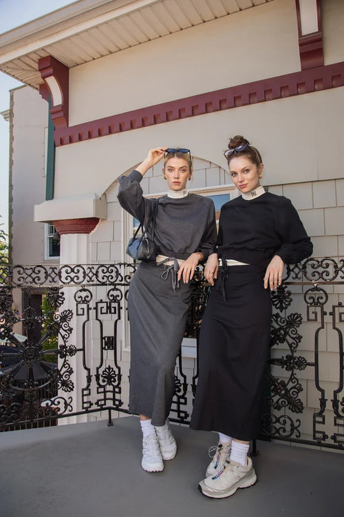 NUE-NUA7136 GUNMETAL SELA SWEATSHIRT