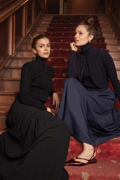 NUE-NUA7142 BLACK AMALIA KNIT BOLERO