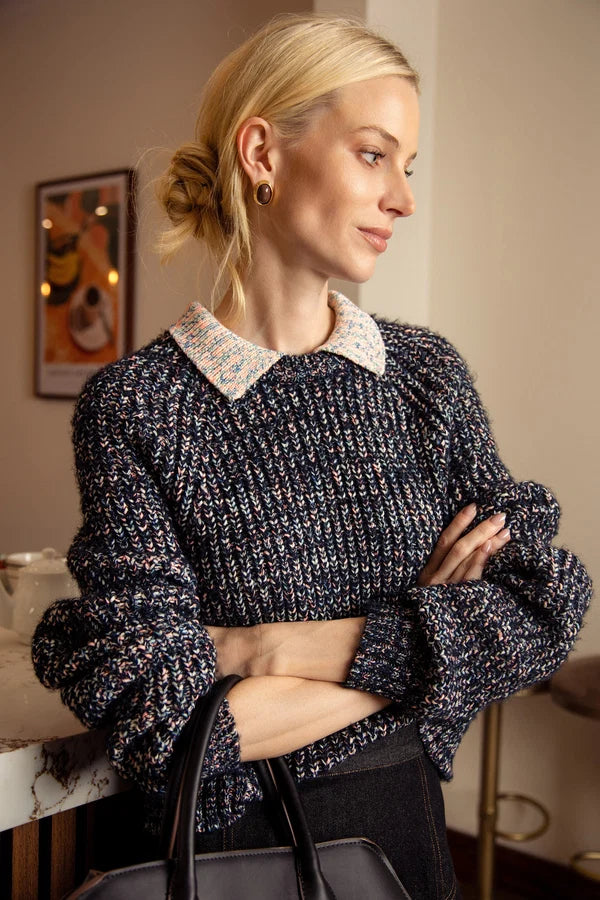 MUN-MNA7101 NAVY CELESTE TOP