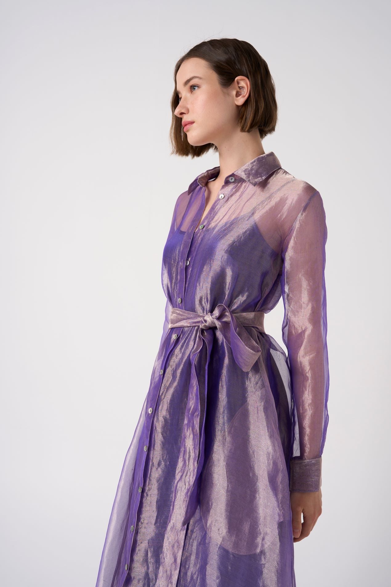 EVG-VALERIE PURPLE ORGANZA DRESS