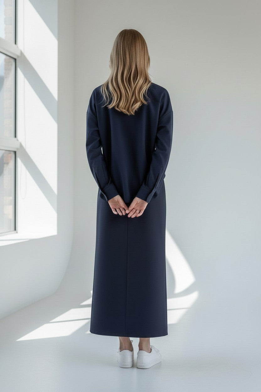 ALZ-T091 NAVY URBAN BLOUSE