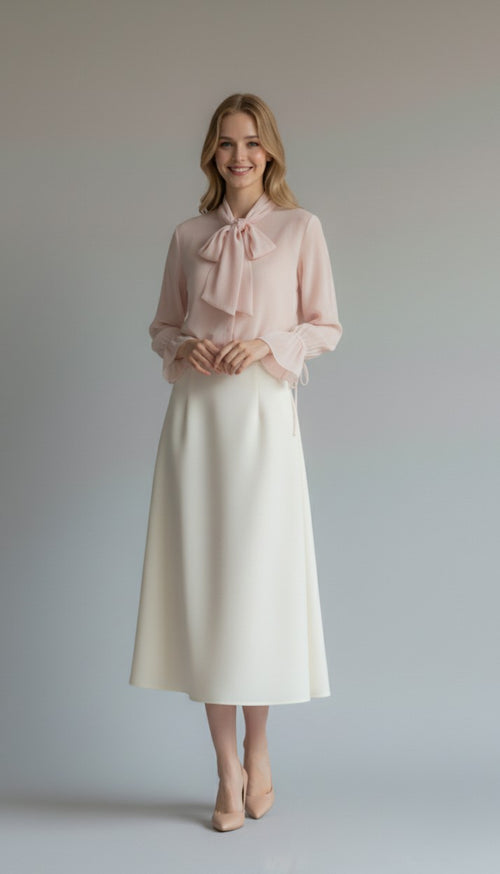 ELW-60958LT ROSE ORGANZA BLOUSE
