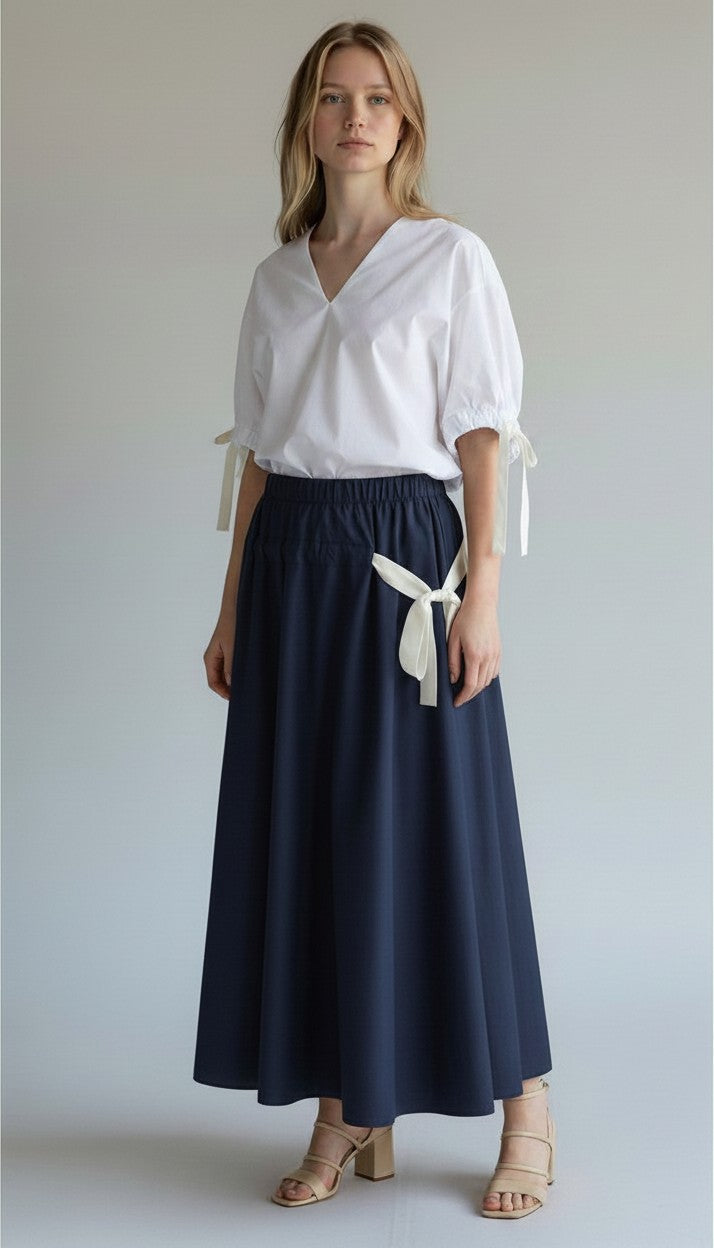 IBL-261710105 IBLPANFILO NAVY BOW SKIRT