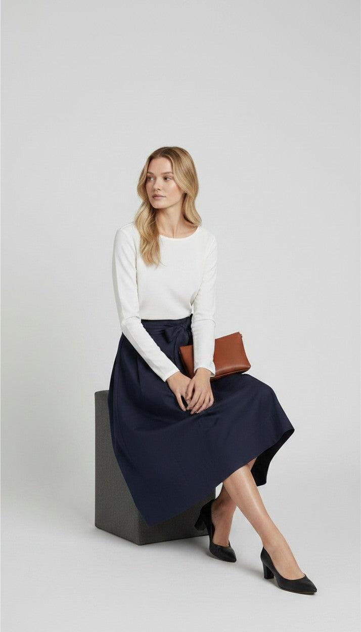 IBL-21710101 IBLZUPPA NAVY TIE SKIRT