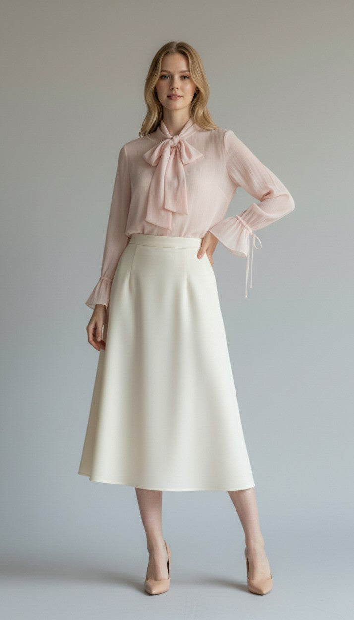 ELW-60958LT ROSE ORGANZA BLOUSE