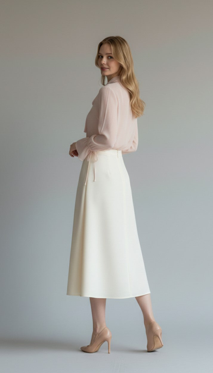 ELW-60958LT ROSE ORGANZA BLOUSE