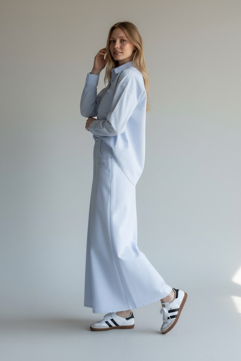 ALZ-T091 BLUE URBAN BLOUSE