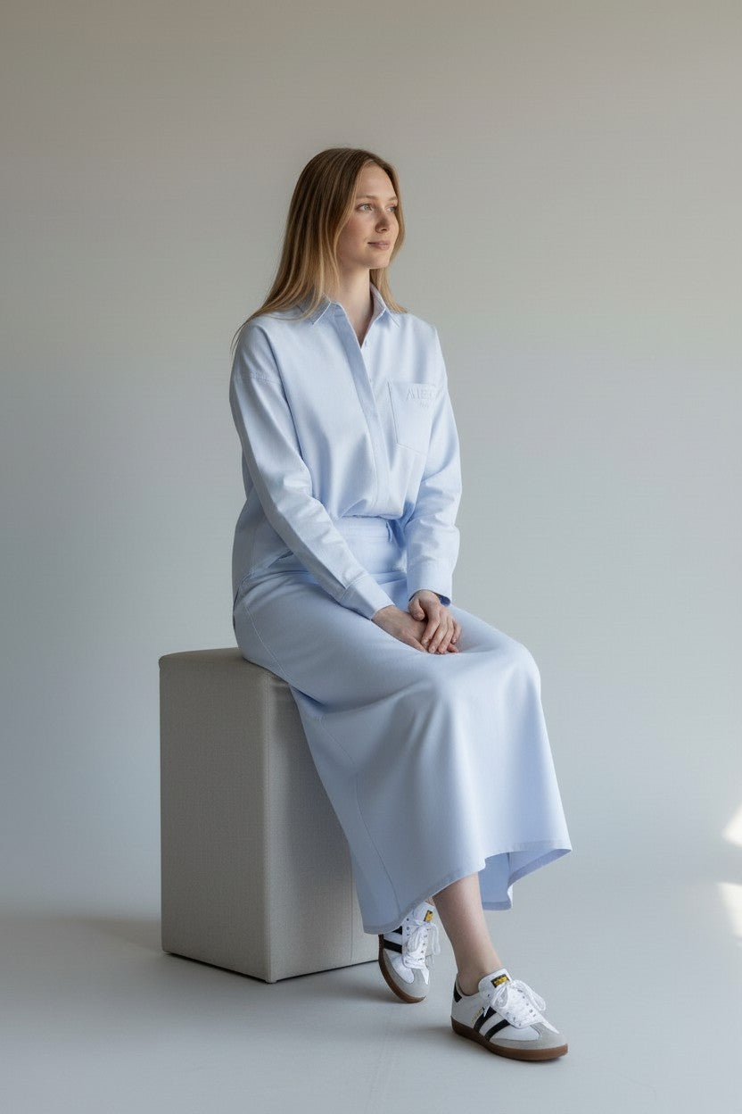 ALZ-T091 BLUE URBAN BLOUSE