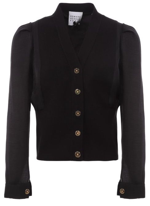 EDP-061501 BLACK KNIT CARDIGAN