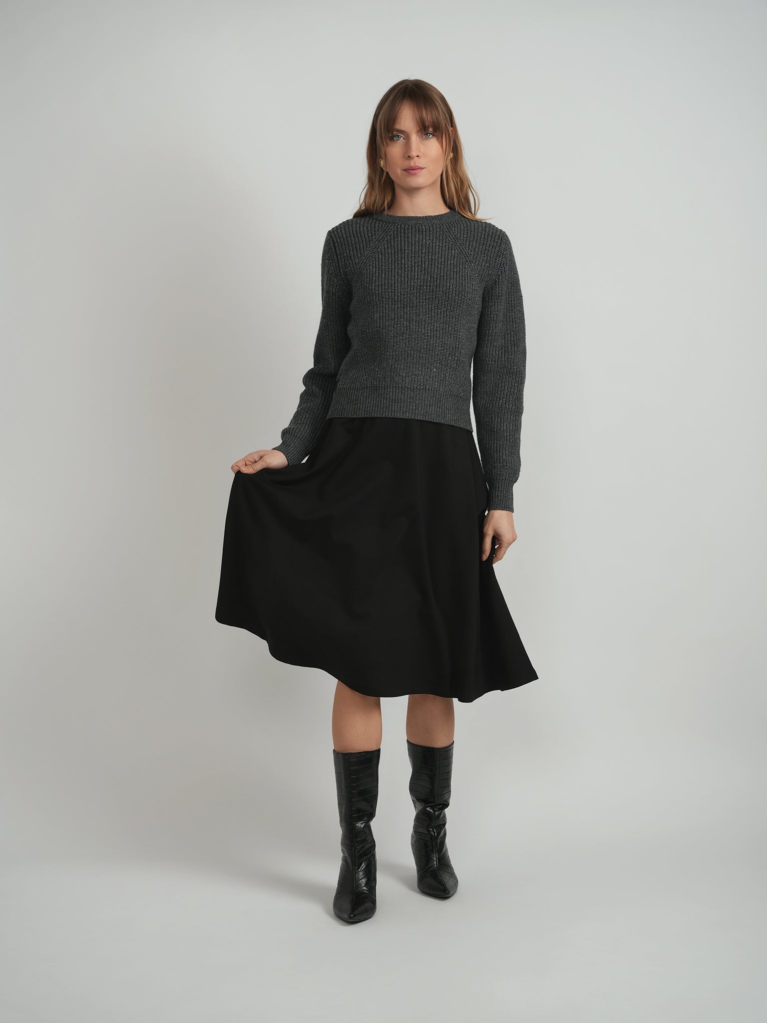 DEJ-WB5CM1621T DARK GREY PULLEY TOP