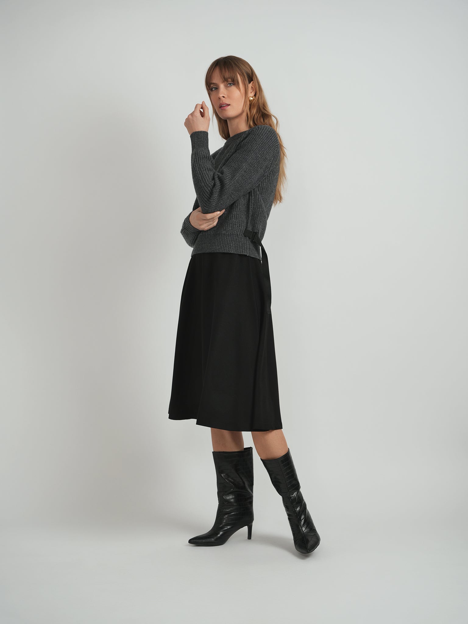 DEJ-WB5CM1621T DARK GREY PULLEY TOP