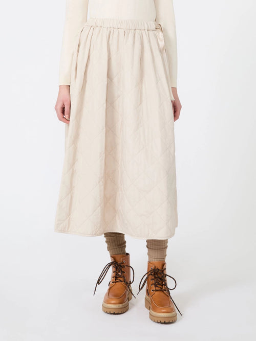 WKD-651060 WKDBRIOSE IVORY QUILTED SKIRT