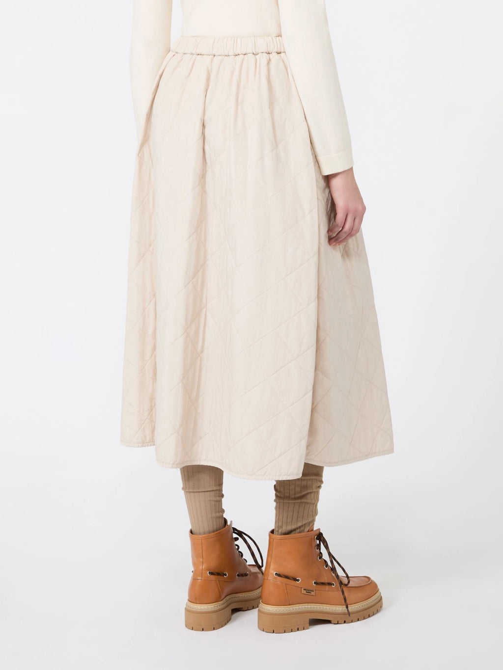 WKD-651060 WKDBRIOSE IVORY QUILTED SKIRT