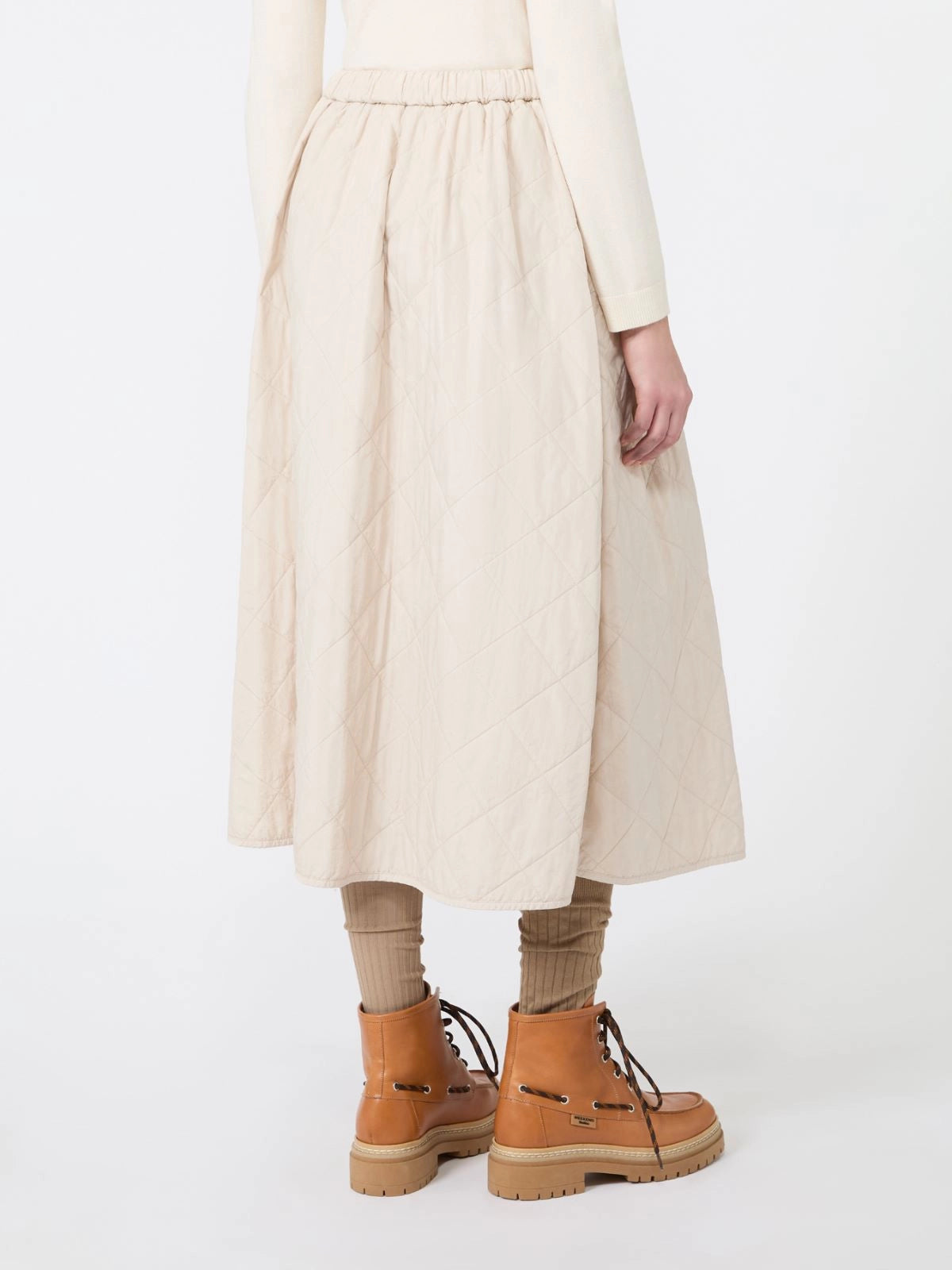 WKD-651060 WKDBRIOSE IVORY QUILTED SKIRT