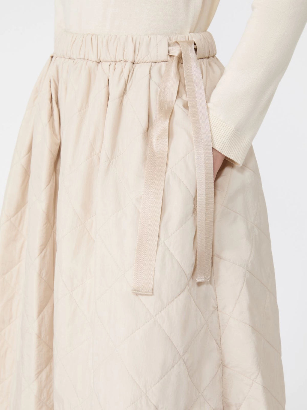 WKD-651060 WKDBRIOSE IVORY QUILTED SKIRT