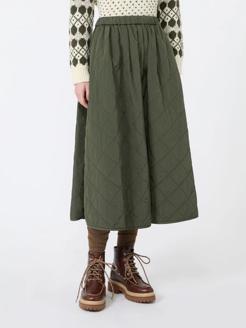 WKD-262510602 WKDBRIOSE KHAKI QUILTED SKIRT