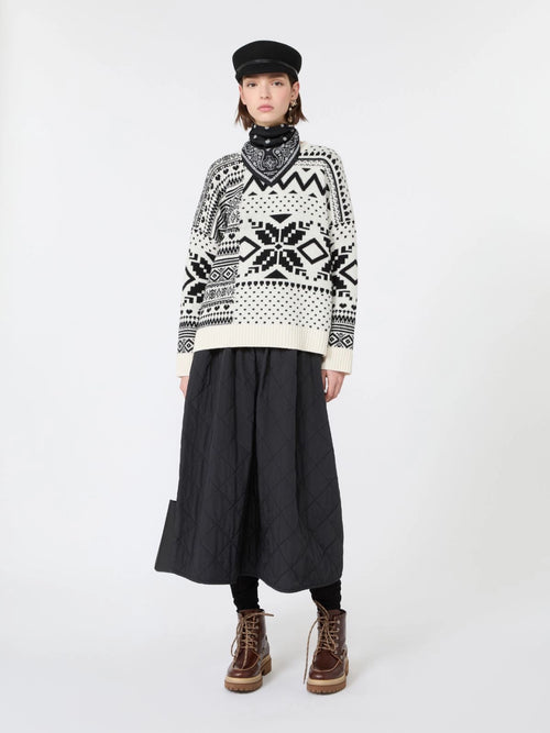 WKD-262510602 WKDBRIOSE BLACK QUILTED SKIRT