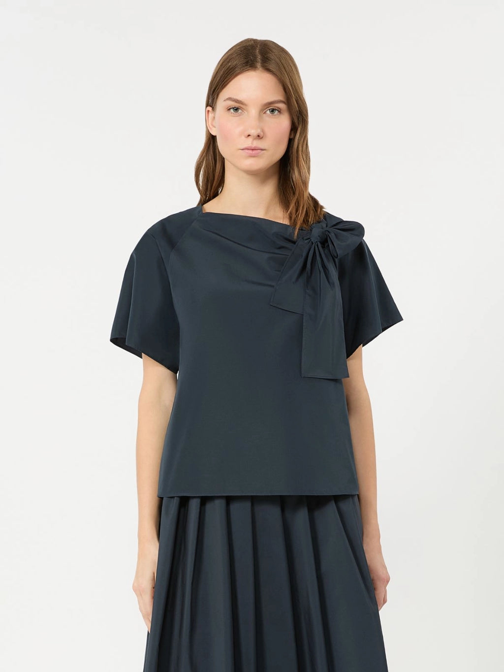 WKD-6516607 WKDRECENTE NAVY BOW BLOUSE