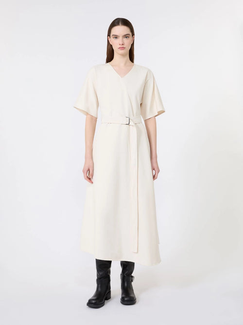 WKD-262522601 WKDCALADIO ECRU BELT DRESS