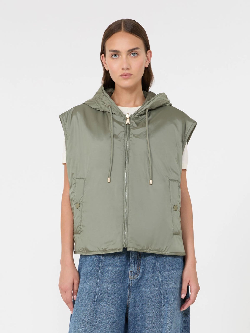 WKD-262529601 WKDACCENNI KHAKI REVERSIBLE GILET