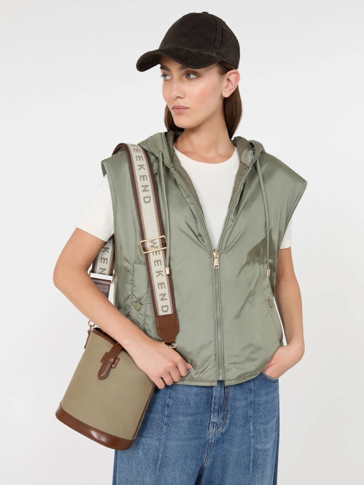 WKD-262529601 WKDACCENNI KHAKI REVERSIBLE GILET