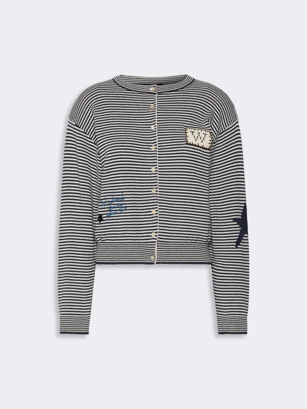 WKD-262534604 WKDTEIERA NAVY STRIPE DETAIL CARDIGA