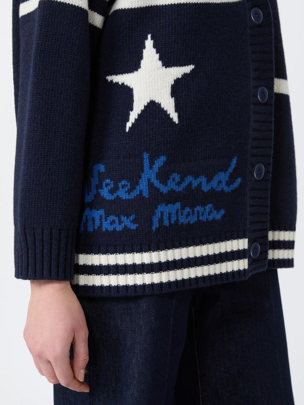 WKD-262534607 WKDBELGIO NAVY JACQUARD CARDIGAN