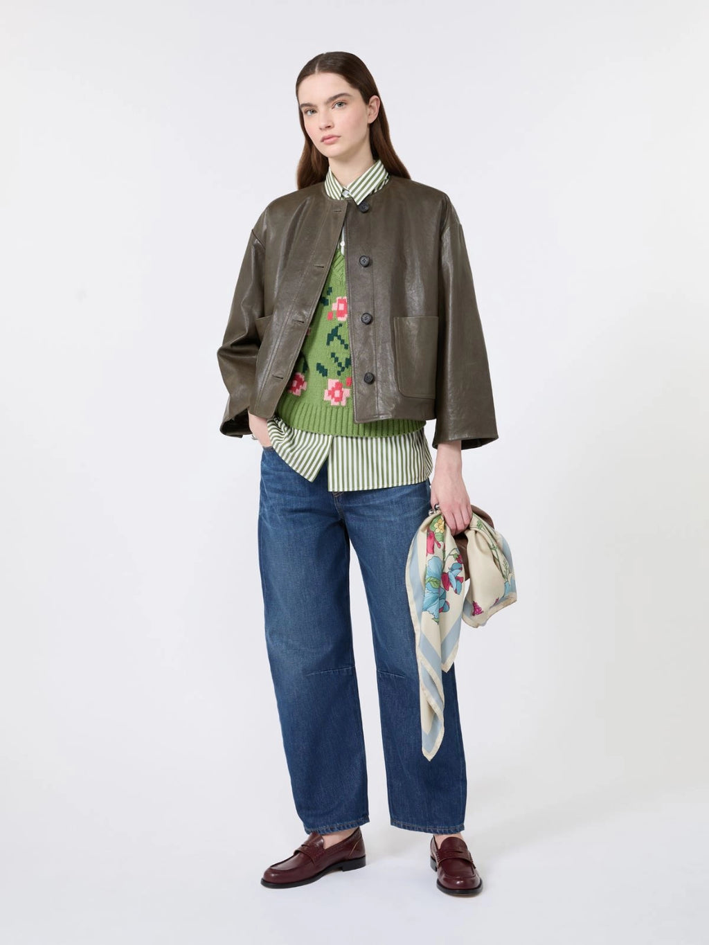 WKD-262535601 WKDALARMARO GREEN FLOWER VEST