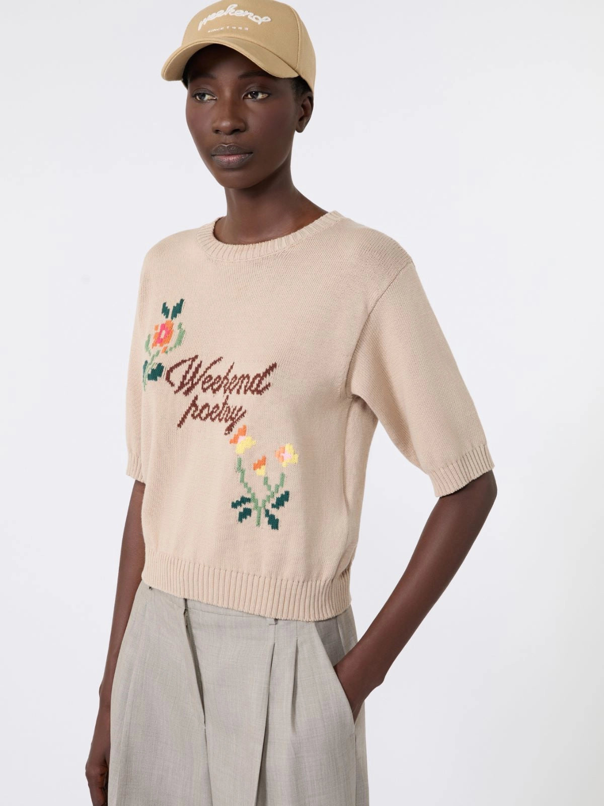 WKD-262536619 WKDFIACRE AND EMBROIDERED TOP