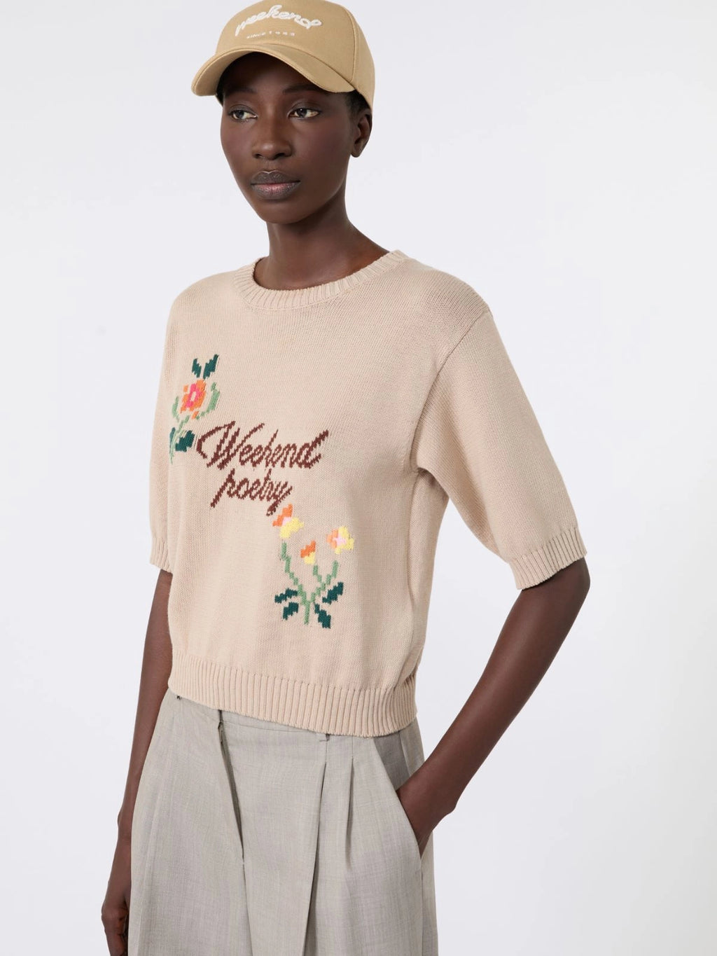 WKD-262536619 WKDFIACRE AND EMBROIDERED TOP