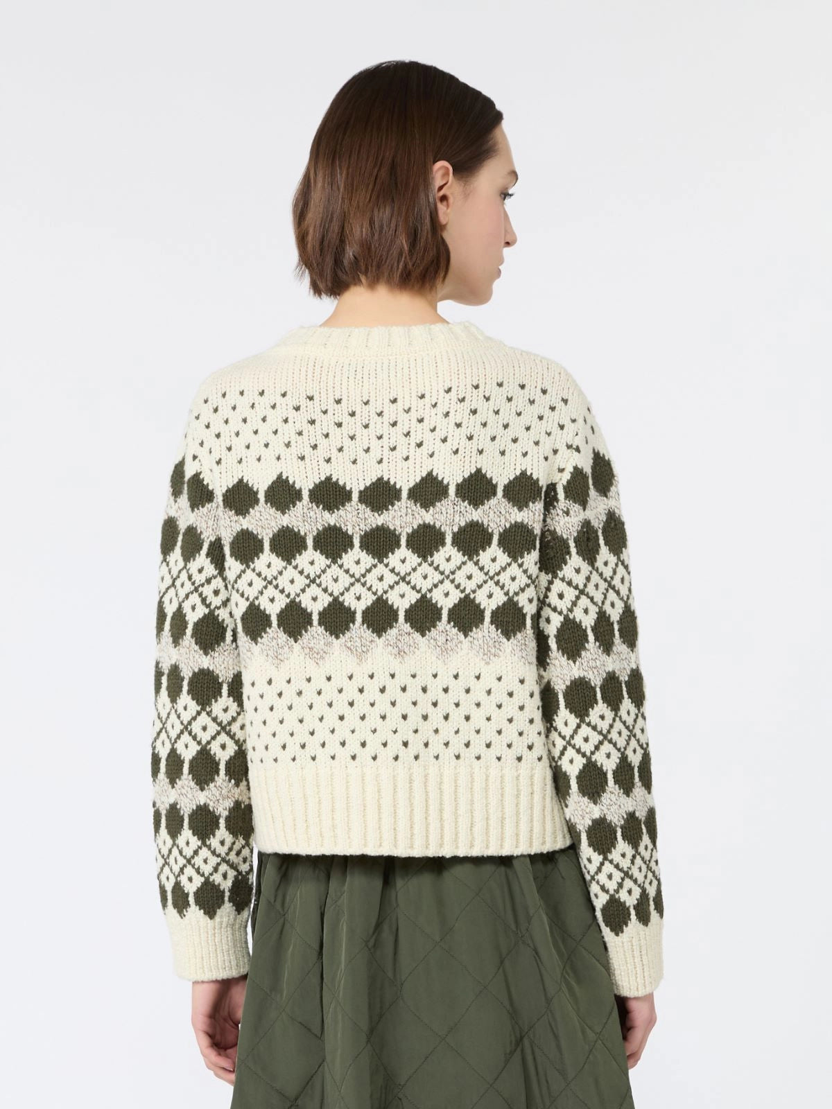 WKD-262536624 WKDRANCH KHAKI GEOMETRIC TOP