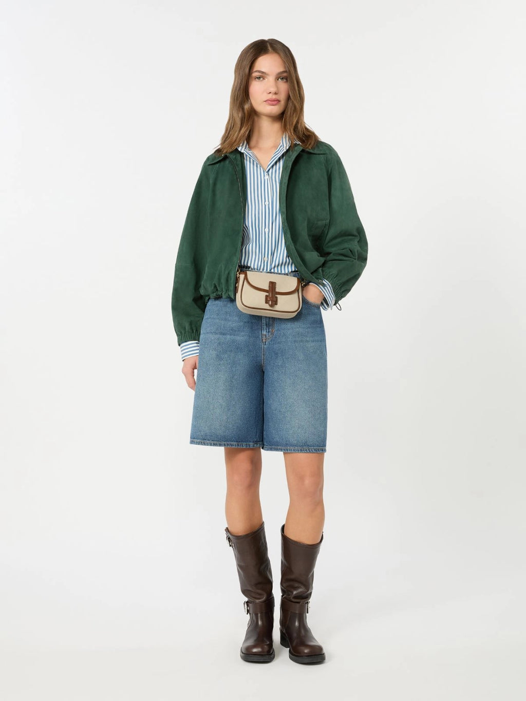 WKD-262544601 WKDZUPPA GREEN SUEDE JACKET