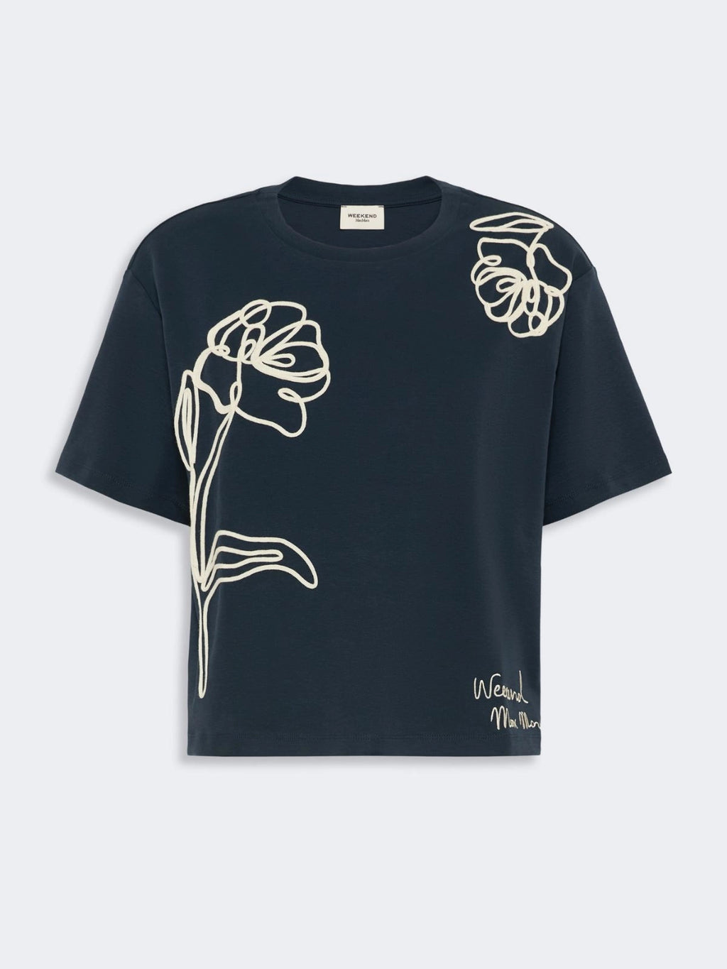 WKD-262597605 WKDSALA BLACK FLOWER T-SHIRT