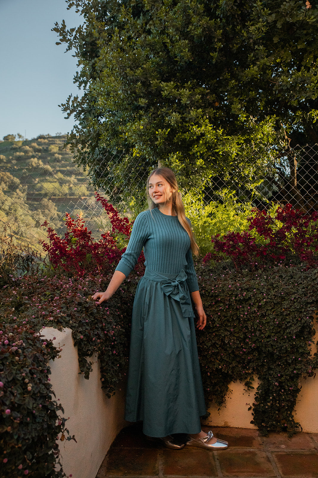 TEA-WT-364 TEAL TEXTURE KNIT TOP
